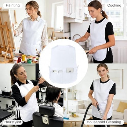 BOHARERS Smock Cobbler Apron for Women men-with Side Ties and 3 Pockets for - Image 5