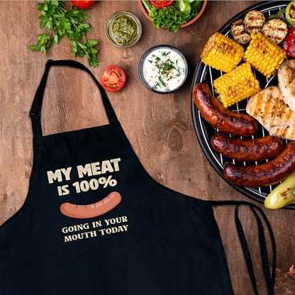 Funny Aprons For Men, Father's Fathers Day Kitchen Gifts For Dad Father Daddy - Image 4