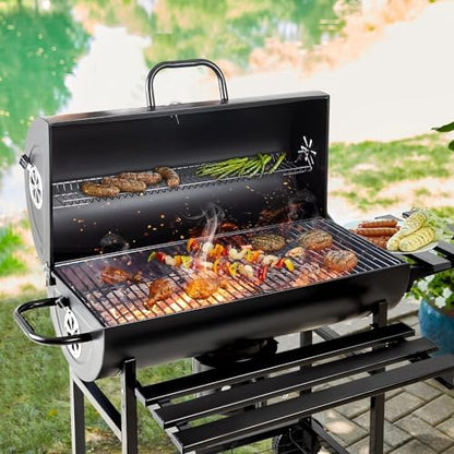 Flamaker Charcoal Grill Barrel style BBQ Charcoal Grill - Image 2