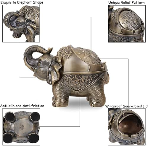 Elephant Outdoor Ashtray Metal Ashtray - Image 4
