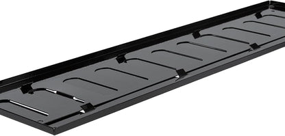 Vent Systems 16'' x 4'' Inch (Overall) Black Metal Air Vent Cover - Louvered Rectangular Return Grill with Built-in Protective Mesh Screen - HVAC Ventilation Grille for Kitchen, Bathroom, Home, Garage