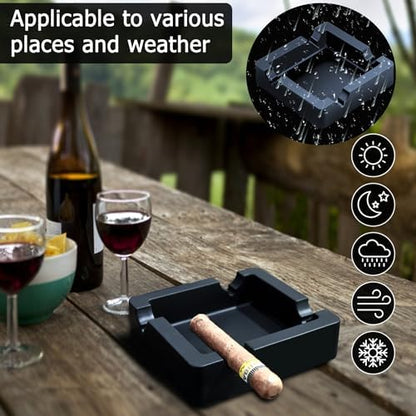 Cigar Ashtray Big Ashtrays for Cigarettes Patio Outdoors Large Dual-use Rest - Image 4