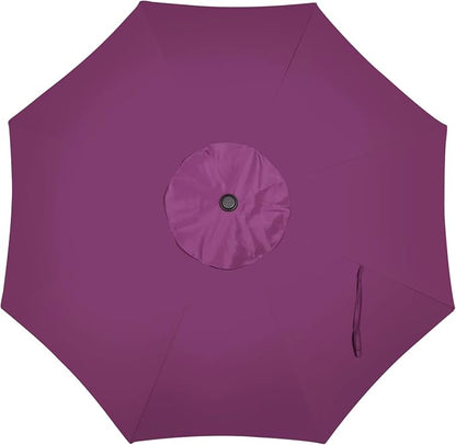 9' Outdoor Patio Umbrella, Outdoor Table Umbrella, Yard Umbrella, Market - Image 4