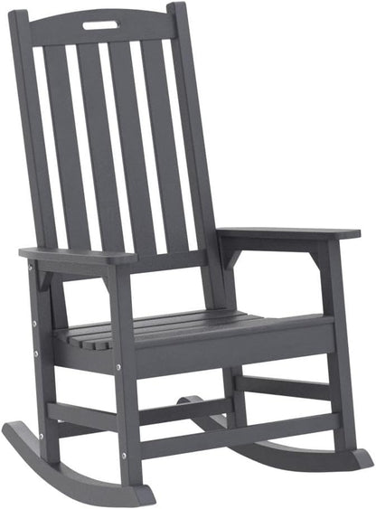Outdoor Rocking Chairs Set of 2, Oversized Porch Rocker | Weather Resistant - Image 5