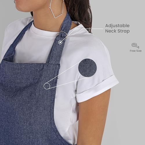 Chef Apron, Recycled Cotton Kitchen Apron - Image 3