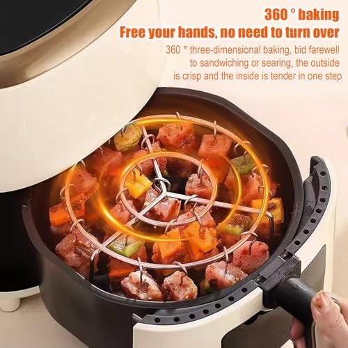 2026 New Air Fryer Grill Skewer Rack, Stainless Steel BBQ Kabob Set, 24 - Image 2