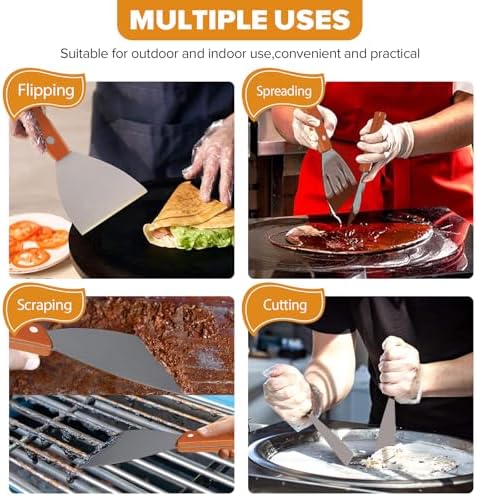 Small Metal Dough Grill Griddle Scraper Spatula - Image 5