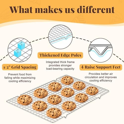 2 PCS Grid Wire Baking Cooling Racks - Image 3