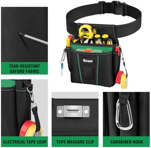 UUP Tool Belt for Men, 10 Pockets Magnetic Tool Pouch Heavy Duty Toolbelt - Image 4