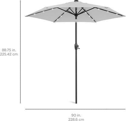 Best Choice Products 7.5ft Solar Umbrella LED Lighted Patio Umbrella, Table - Image 7