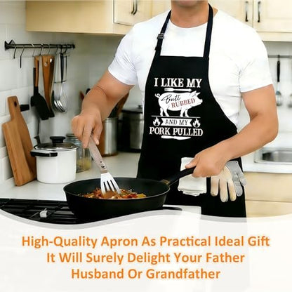 Funny Aprons For Men, Father's Fathers Day Kitchen Gifts For Dad Father Daddy - Image 6