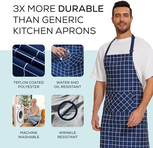 Will Well 2 Pack Bib Apron For Men & Women - Image 2