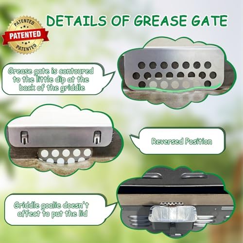 Griddle Rear Grease Gate for Blackstone Accessory Grilling Gate Blocker - Image 6