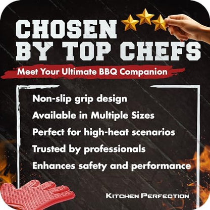 KITCHEN PERFECTION S Silicone Smoker BBQ Gloves - Image 6