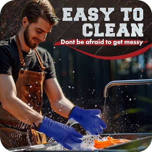 KITCHEN PERFECTION S Silicone Smoker BBQ Gloves - Image 6