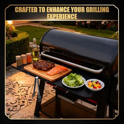 QuliMetal Folding Front Shelf for Weber Searwood XL 600/Smoque XL - Image 5