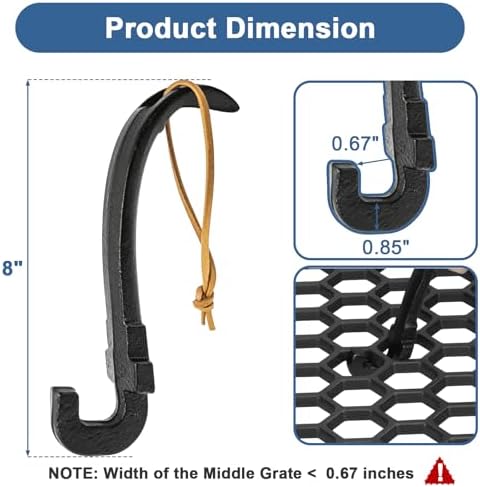 Cast Iron Grill Grate Lifter-Universal Barbecue Grid Lifter - Image 2