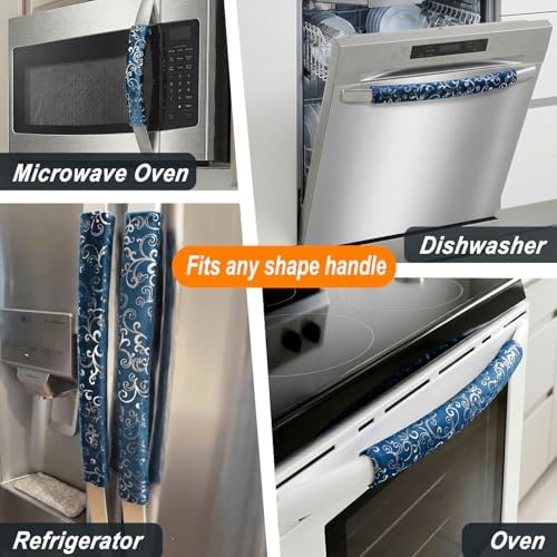 Volecy Refrigerator Handle Covers, Washable Velvet Appliance Door Handle Covers - Image 5