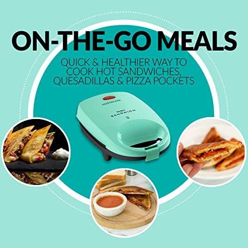 Nostalgia MyMini Personal Sandwich Maker, Nonstick Panini Press, Pizza Pockets - Image 3