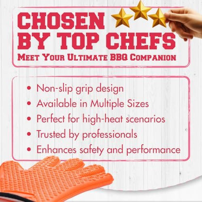 KITCHEN PERFECTION Silicone Smoker BBQ Gloves - Image 3