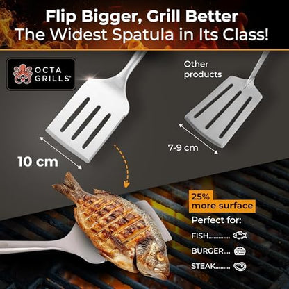 3-Piece BBQ Utensil Set – Premium Stainless Steel Grill Tools - Image 2