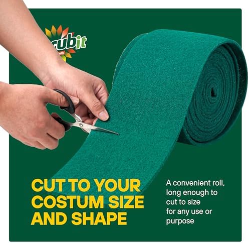 SCRUBIT Scouring Pad Roll - 19 FT Green scrubbing Pads Roll - Non Scratch Dish - Image 2