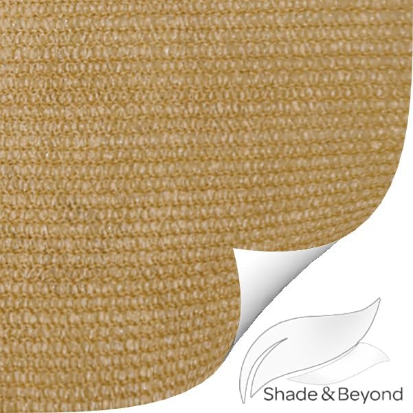 Shade&Beyond Rectangle Sun Shade Sail 08'X10' Permeable Canopy Sand - Image 8