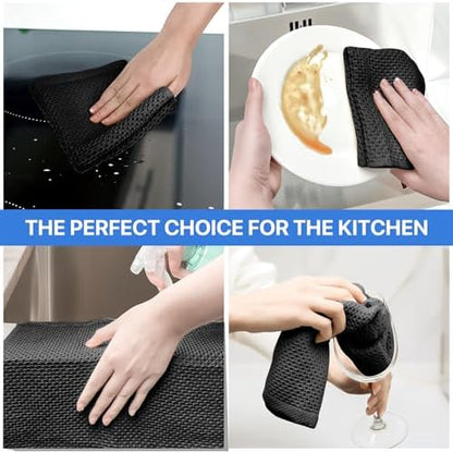 100% Cotton Waffle Weave Kitchen Towels, 8 Pack Dish Cloths - Image 4