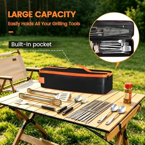 Grill Tool Storage Bag for Outdoor Barbecue, 20 in - Image 4