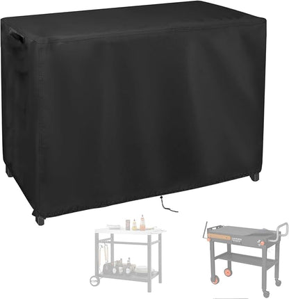 Grill Cart Cover, Outdoor Grill Stand Cover with UV Protection & Windproof Straps,Heavy Duty Covers for Most Standard Grill Carts/Pizza Oven Table -33.2" D x 21.1" W x 40.5" H