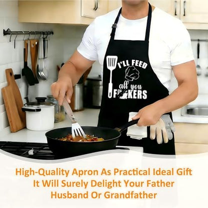 Funny Aprons For Men, Father's Fathers Day Kitchen Gifts For Dad Father Daddy - Image 6