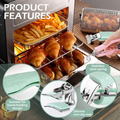 GeeRic Hot Plate Gripper 2 PCS, Anti-scald Bowl Clips Stainless Steel Hot Dish - Image 3