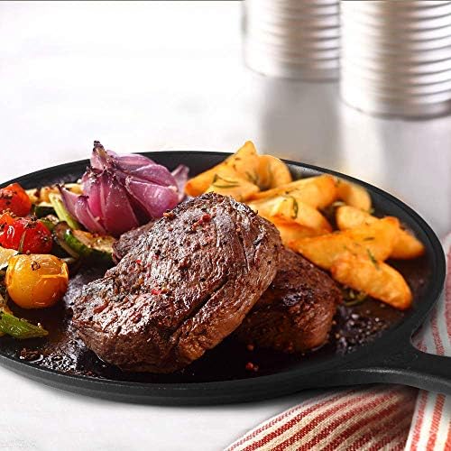 Commercial CHEF 10.5-Inch Cast Iron Round Griddle, Pre-Seasoned - Image 4