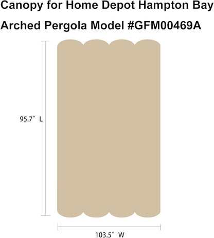 Pergola Shade Cover Replacement Canopy Top Compatible - Image 4