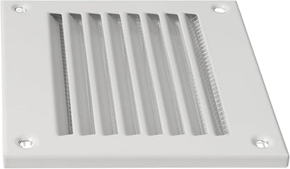 Repa Market 2-Pack 4x4 Inch Air Vent Cover/White Galvanized Steel Louvered Grill Cover with Mesh Screen/Wall or Ceiling Vent/Durable Flush Mount HVAC Register for Indoor and Outdoor Ventilation