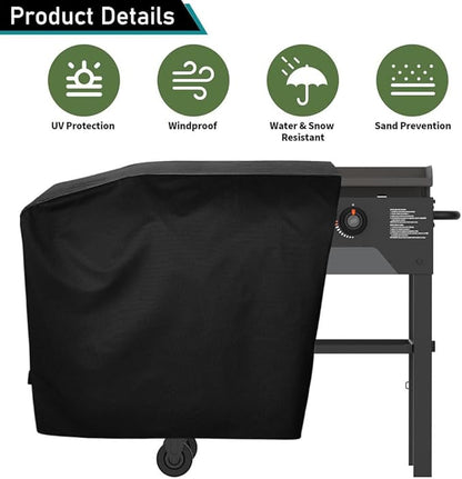 ZJYWSCH Cover for Blackstone 28" Griddle with Single Shelf Flat Top Grill 1856 1885 1983 2137 2145 2206 2370, for Blackstone Adventure Ready 22" On The Go 22" Culinary 2020 2277 2350 Griddle