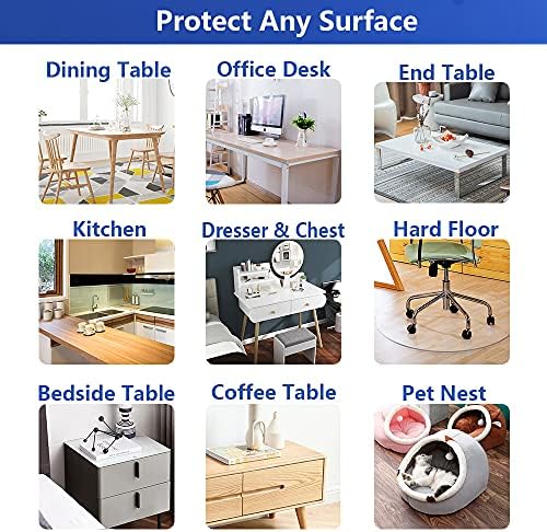 Multisize 1.5mm Thick Clear PVC Table Cover Protector 60x84 Inch Rectangular - Image 6