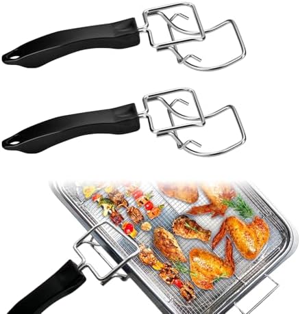 2 Pack Air Fryer Tongs Oven Rack Puller Air Fryer Convection Toaster Oven Tray by XONYOOM