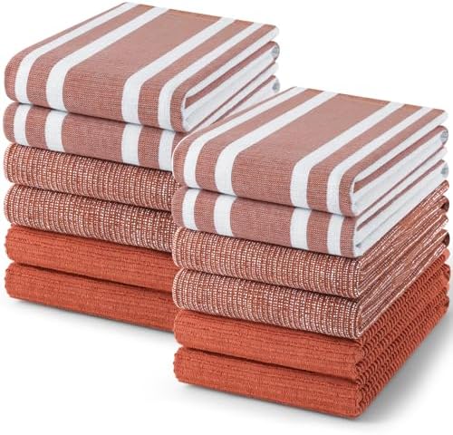 Homaxy Cotton 380 GSM Premium Kitchen Towels, 12 Pack by Homaxy