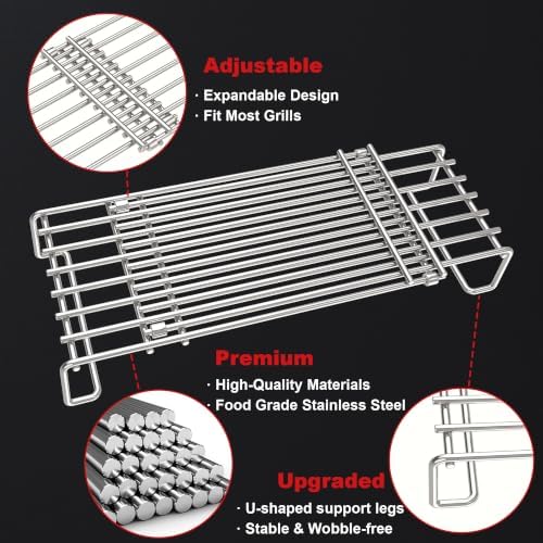 DELSbbq Universal Adjustable Grill Warming Rack - Image 4