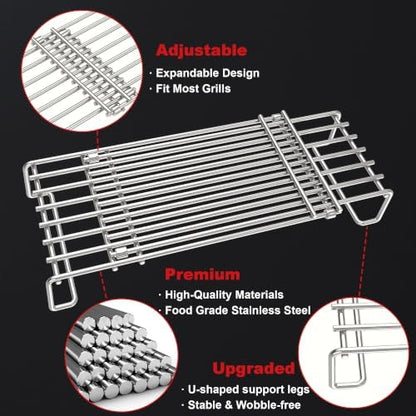 DELSbbq Universal Adjustable Grill Warming Rack - Image 4