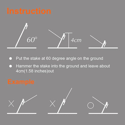 Eurmax USA 10 inch Multiuse Heavy Duty Steel Tent Stakes Tarp Pegs Camping Stakes for Outdoor Camping Canopy and tarp with 4 Ropes 10FT Length,8pcs(Orange)