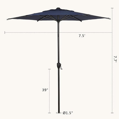 Abba Patio 7.5FT Lyon Outdoor Patio Umbrella Outdoor Table Umbrella - Image 7