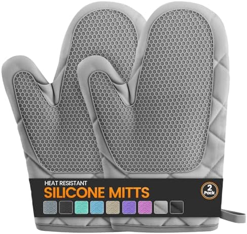 Silicone Oven Mitts, Heat Resistant 2PCS Oven Mitts by Unknown