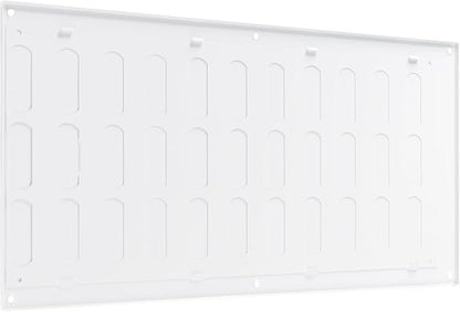 Vent Systems 16" x 8" Inch (Outer Dimensions) Metal Air Vent Grille - White Adjustable Register Vent Cover - Open/Close Air Supply Intake Wall Vent - Heating/Cooling Ceiling Grille for House, Garage