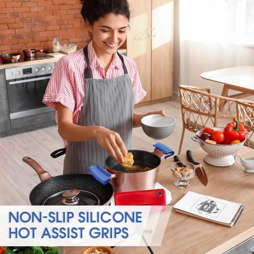 Patelai 4 Pack Silicone Pot Handle Holders Heat Resistant - Image 4