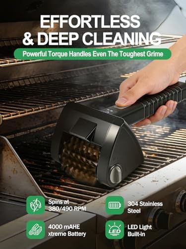 Electric Grill Brush, Cordless Rechargeable BBQ Cleaner - Image 2
