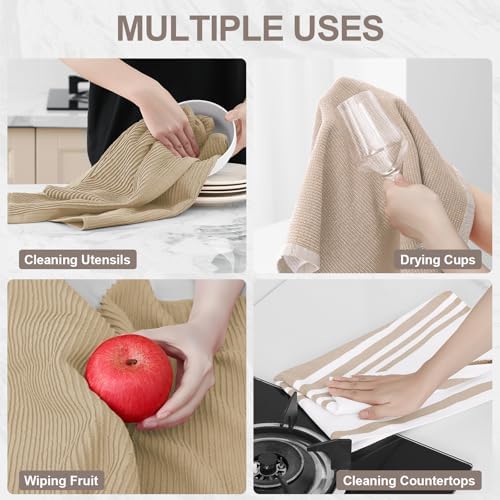 Homaxy Cotton 380 GSM Premium Kitchen Towels, 6 Pack - Image 4