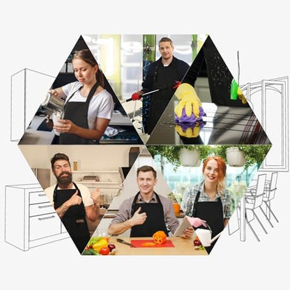 Yuubin Extra Large Aprons for Men Adjustable Button Apron - Image 5