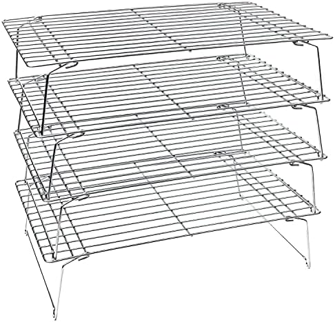 Kitchenatics 4-Tier Stackable Cooling Rack Space Saving Baking Set by KITCHENATICS